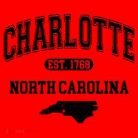 Charlotte North Carolina Est. 1768 Varsity Santa Hat thumb 1