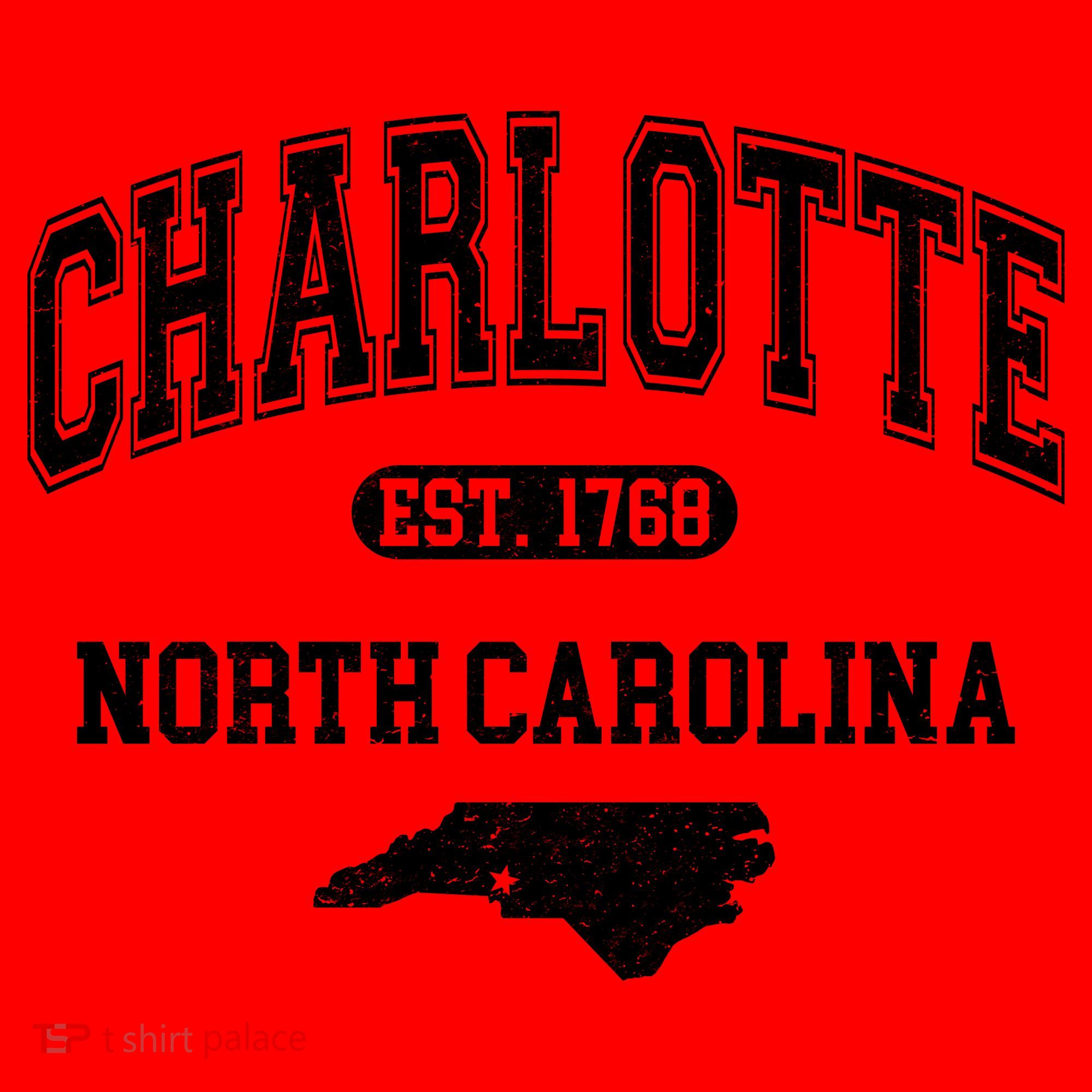 Charlotte North Carolina Est. 1768 Varsity Santa Hat