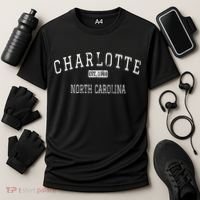 Charlotte North Carolina Nc Cooling Performance Crew T-Shirt thumb 3