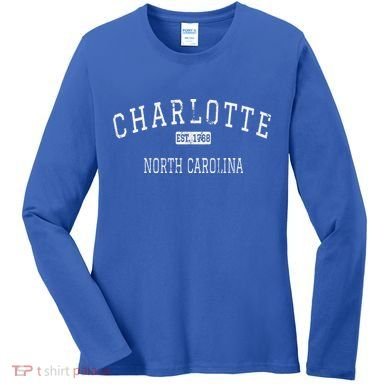 Charlotte North Carolina Nc Women's Long Sleeve Shirt