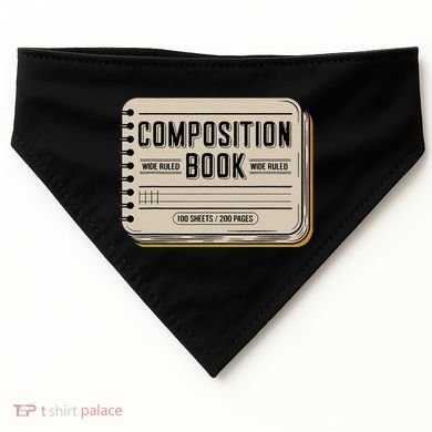 Composition Notebook Costume USA-Made Doggie Bandana