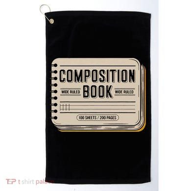Composition Notebook Costume Golf Towel