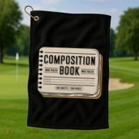 Composition Notebook Costume Golf Towel thumb 1
