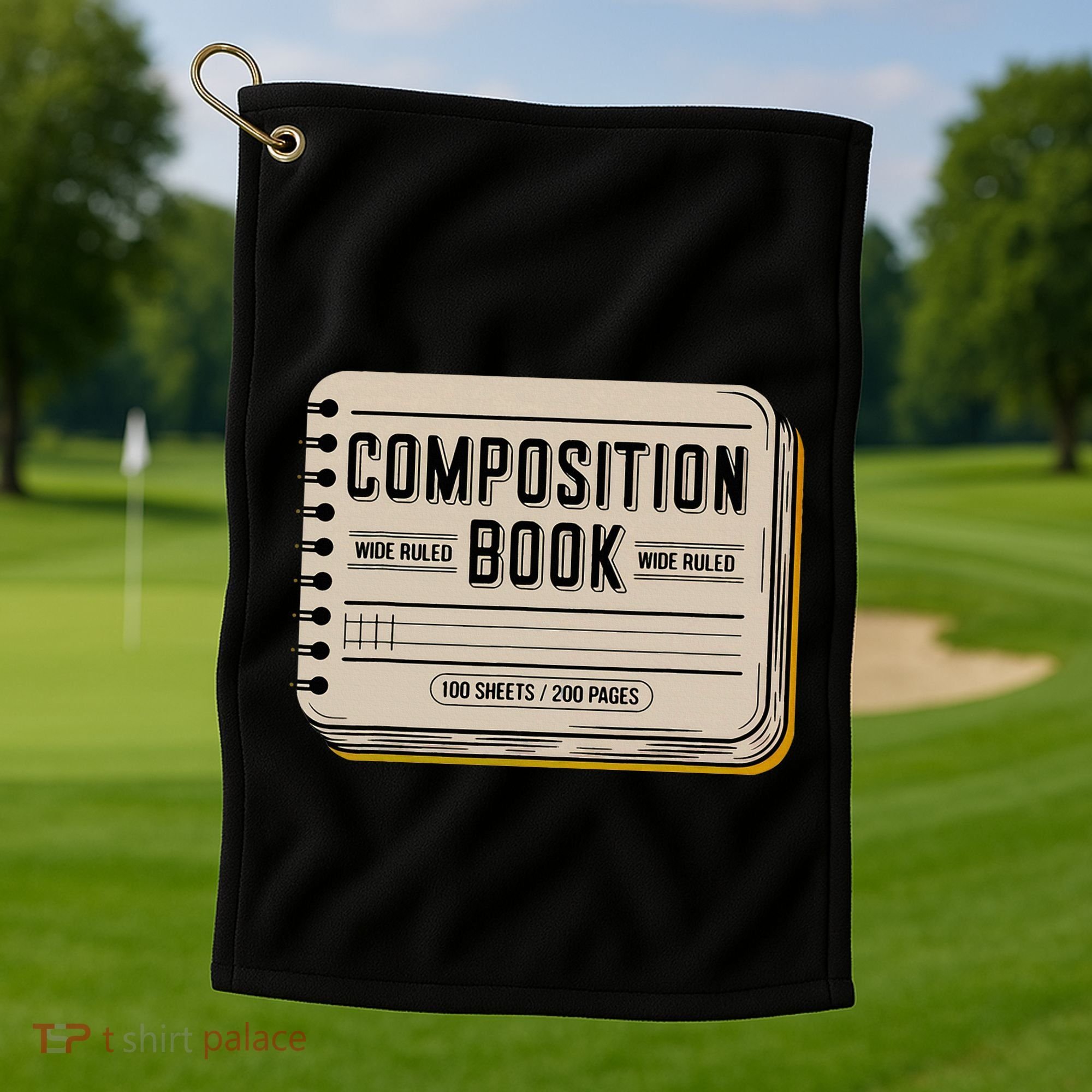 Composition Notebook Costume Golf Towel