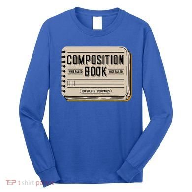 Composition Notebook Costume Long Sleeve Shirt