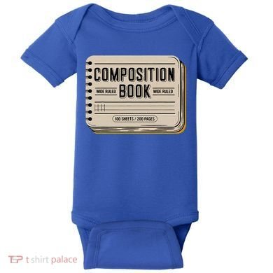 Composition Notebook Costume Baby Bodysuit