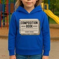 Composition Notebook Costume Kids Hoodie thumb 3
