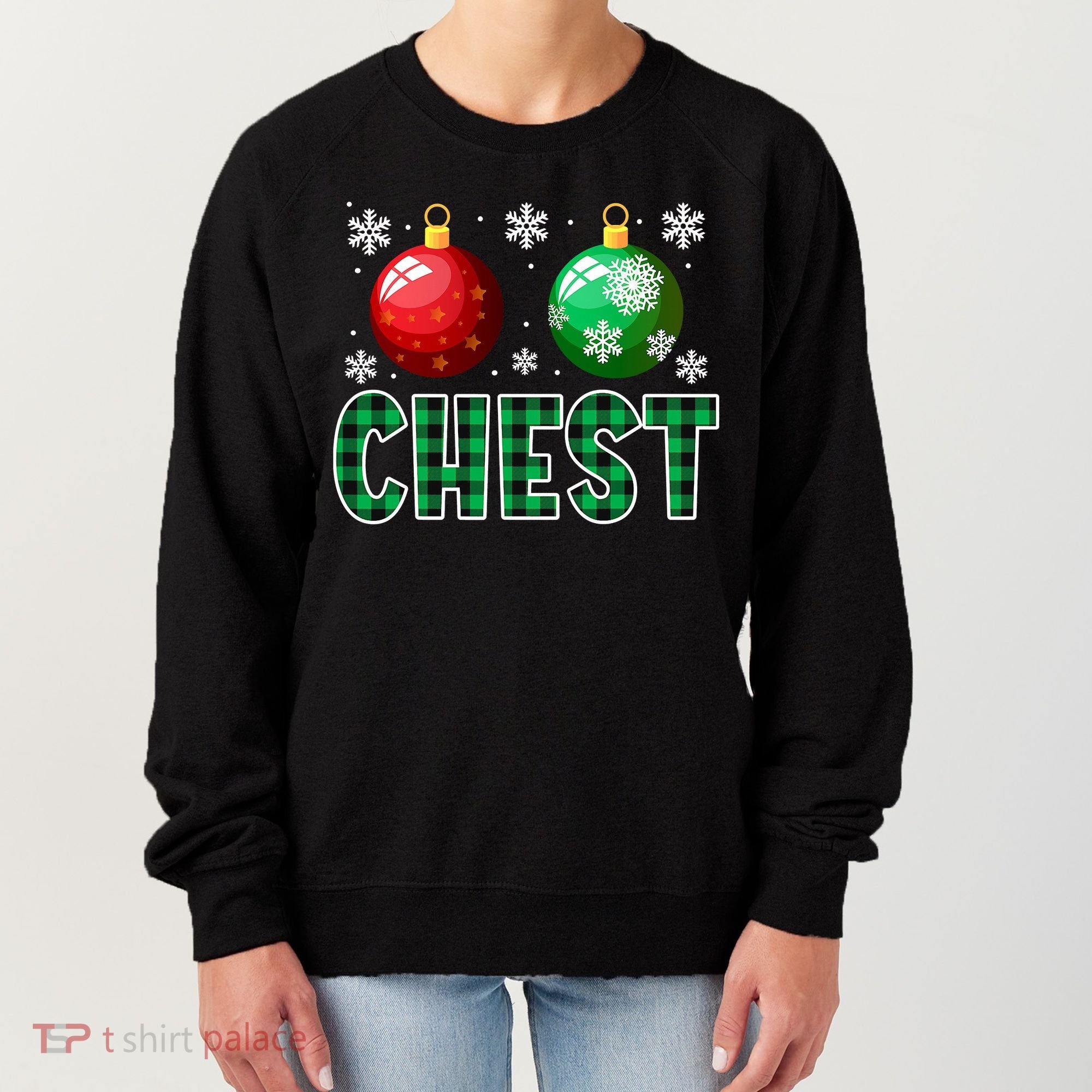 Chest Nuts Christmas Funny Couples Christmas Chestnuts Women's Sweatshirt