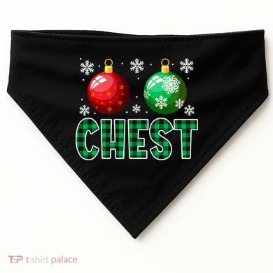 Chest Nuts Christmas Funny Couples Christmas Chestnuts USA-Made Doggie Bandana