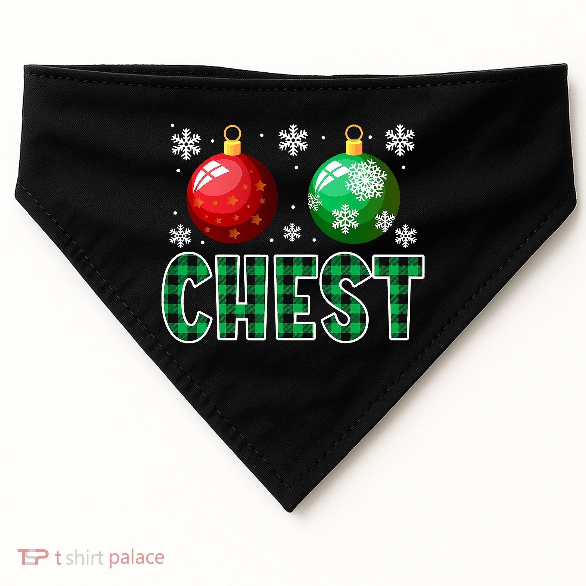 Chest Nuts Christmas Funny Couples Christmas Chestnuts USA-Made Doggie Bandana