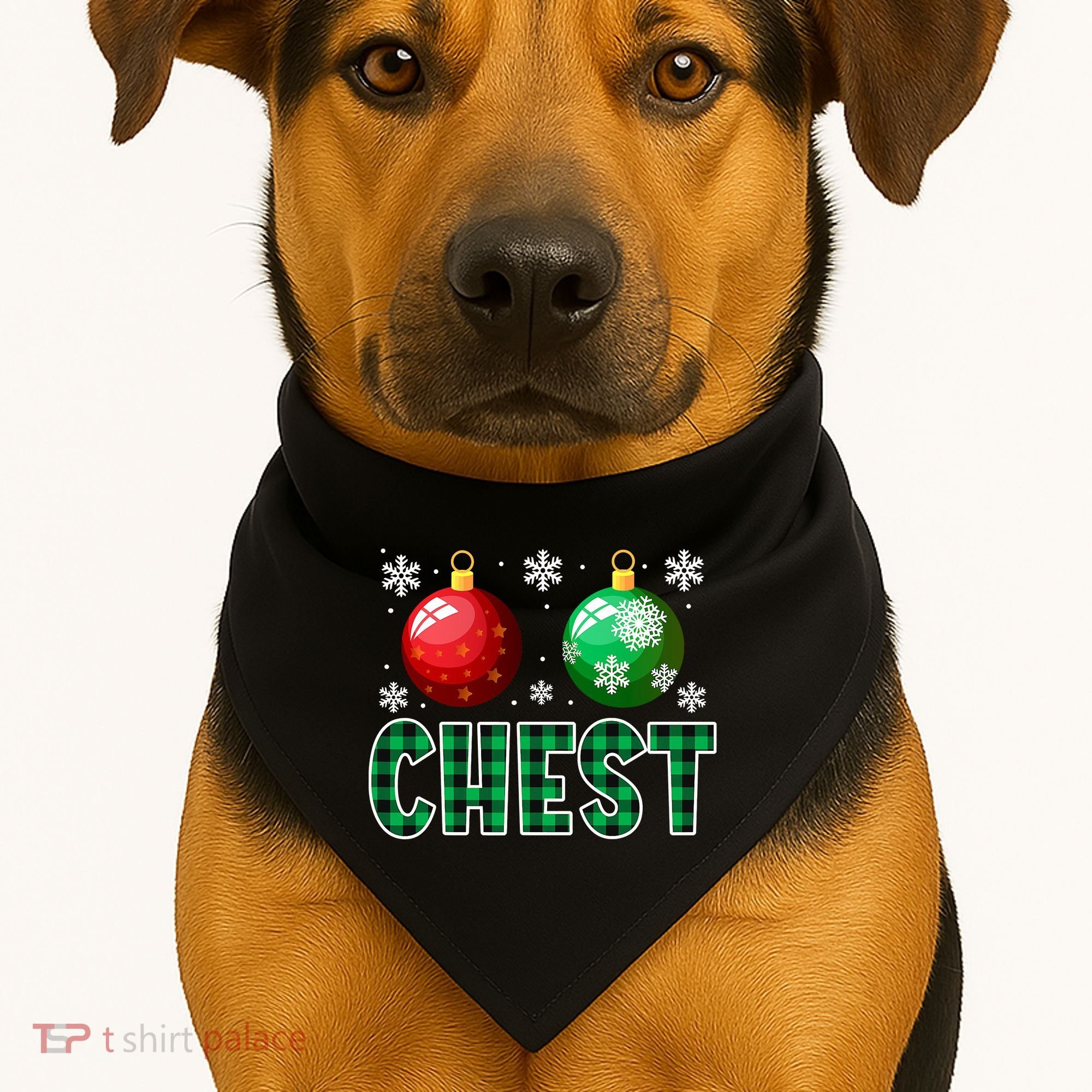 Chest Nuts Christmas Funny Couples Christmas Chestnuts USA-Made Doggie Bandana