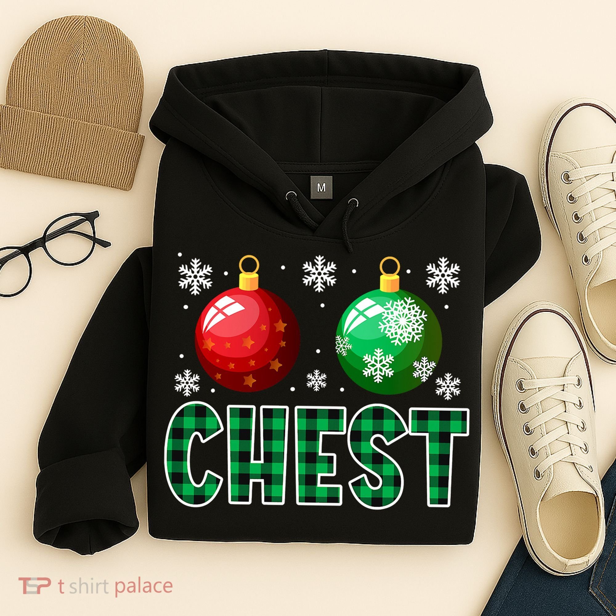 Chest Nuts Christmas Funny Couples Christmas Chestnuts Hoodie