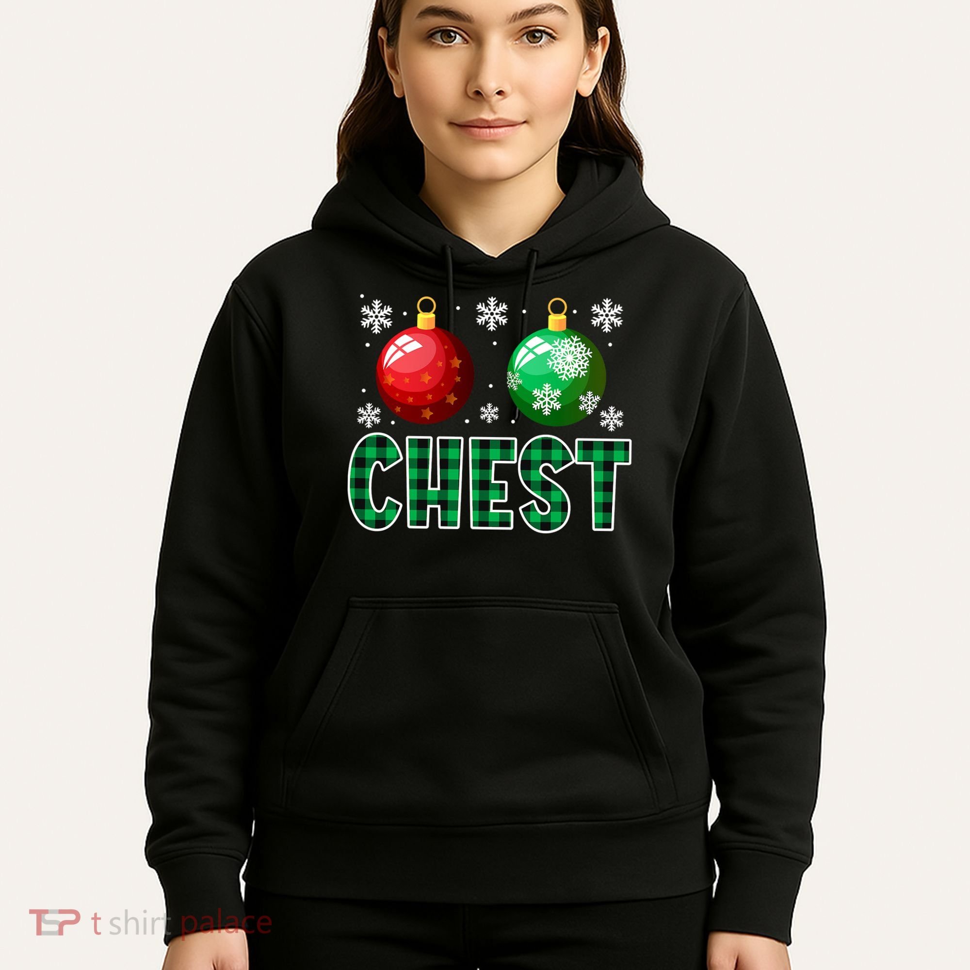 Chest Nuts Christmas Funny Couples Christmas Chestnuts Hoodie