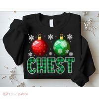 Chest Nuts Christmas Funny Couples Christmas Chestnuts Sweatshirt thumb 2