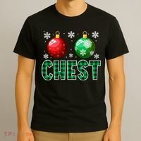 Chest Nuts Christmas Funny Couples Christmas Chestnuts T-Shirt thumb 3