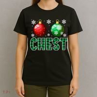 Chest Nuts Christmas Funny Couples Christmas Chestnuts T-Shirt thumb 4