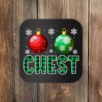Chest Nuts Christmas Funny Couples Christmas Chestnuts Coaster thumb 0