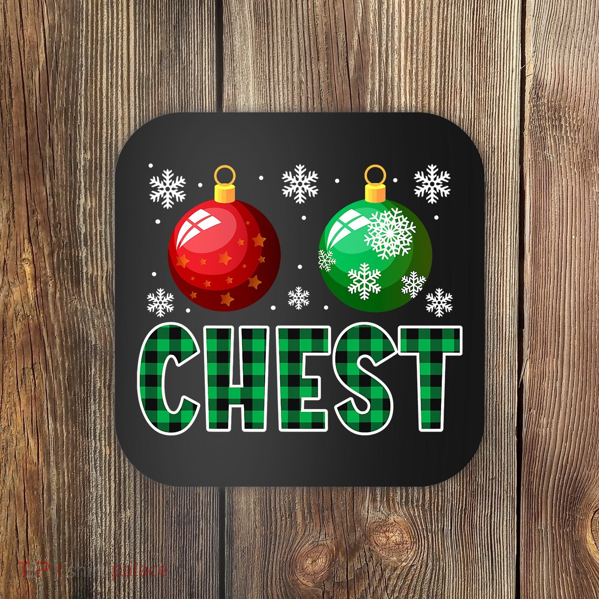 Chest Nuts Christmas Funny Couples Christmas Chestnuts Coaster