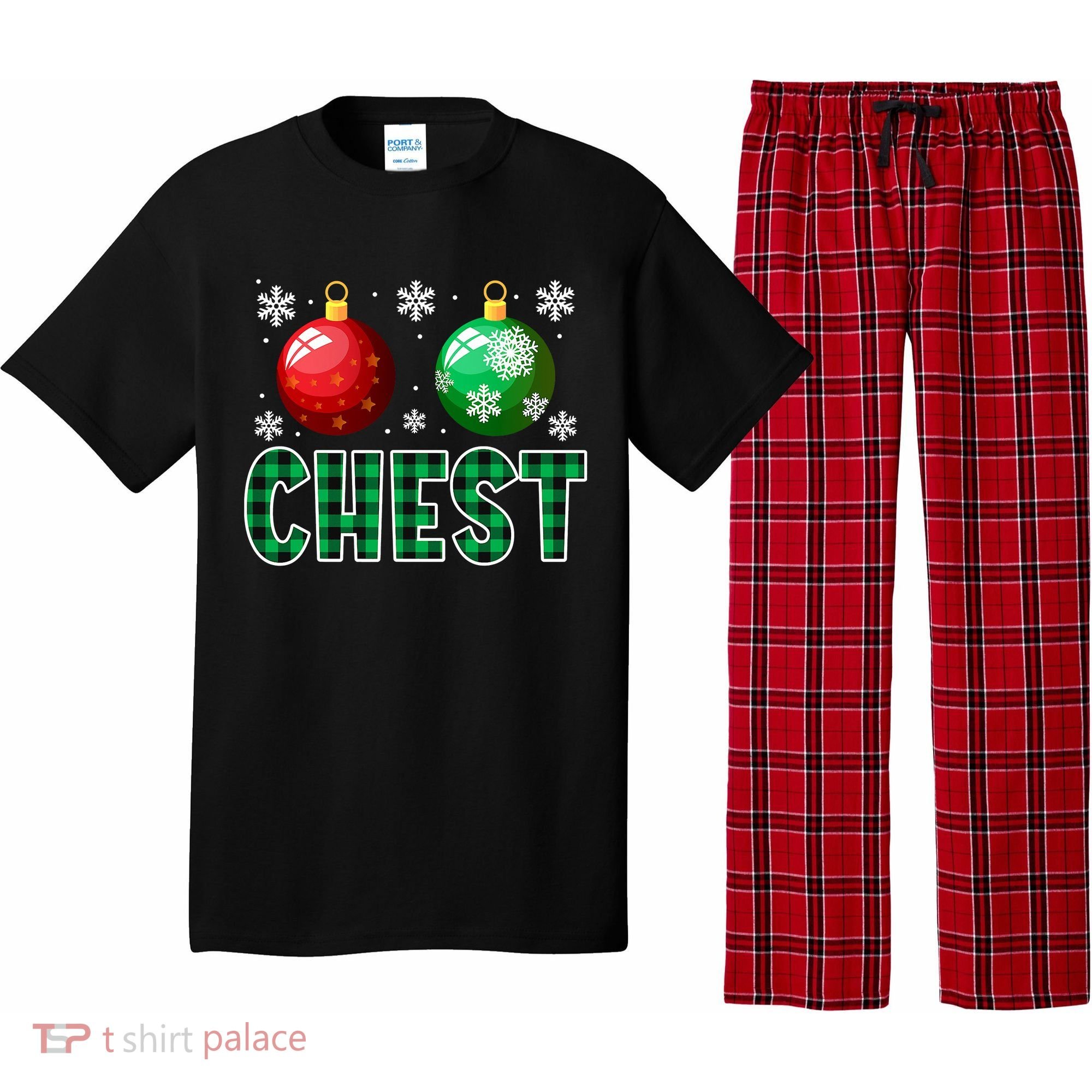Chest Nuts Christmas Funny Couples Christmas Chestnuts Pajama Set