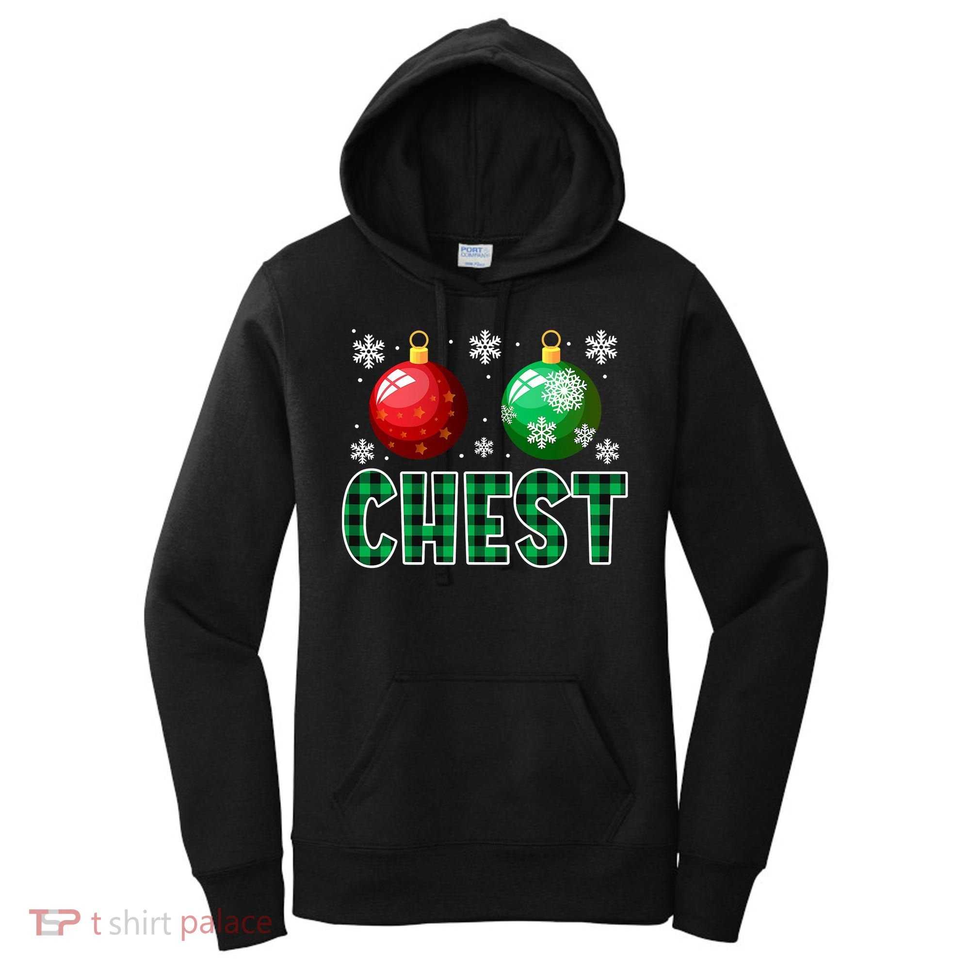 Chest Nuts Christmas Funny Couples Christmas Chestnuts Women's Hoodie