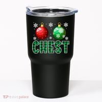 Chest Nuts Christmas Funny Couples Christmas Chestnuts Tumbler thumb 0