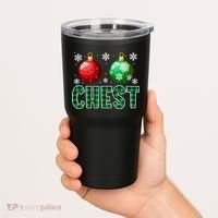 Chest Nuts Christmas Funny Couples Christmas Chestnuts Tumbler thumb 2