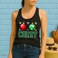 Chest Nuts Christmas Funny Couples Christmas Chestnuts Women's Tank Top thumb 2