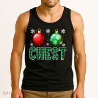 Chest Nuts Christmas Funny Couples Christmas Chestnuts Tank Top thumb 3