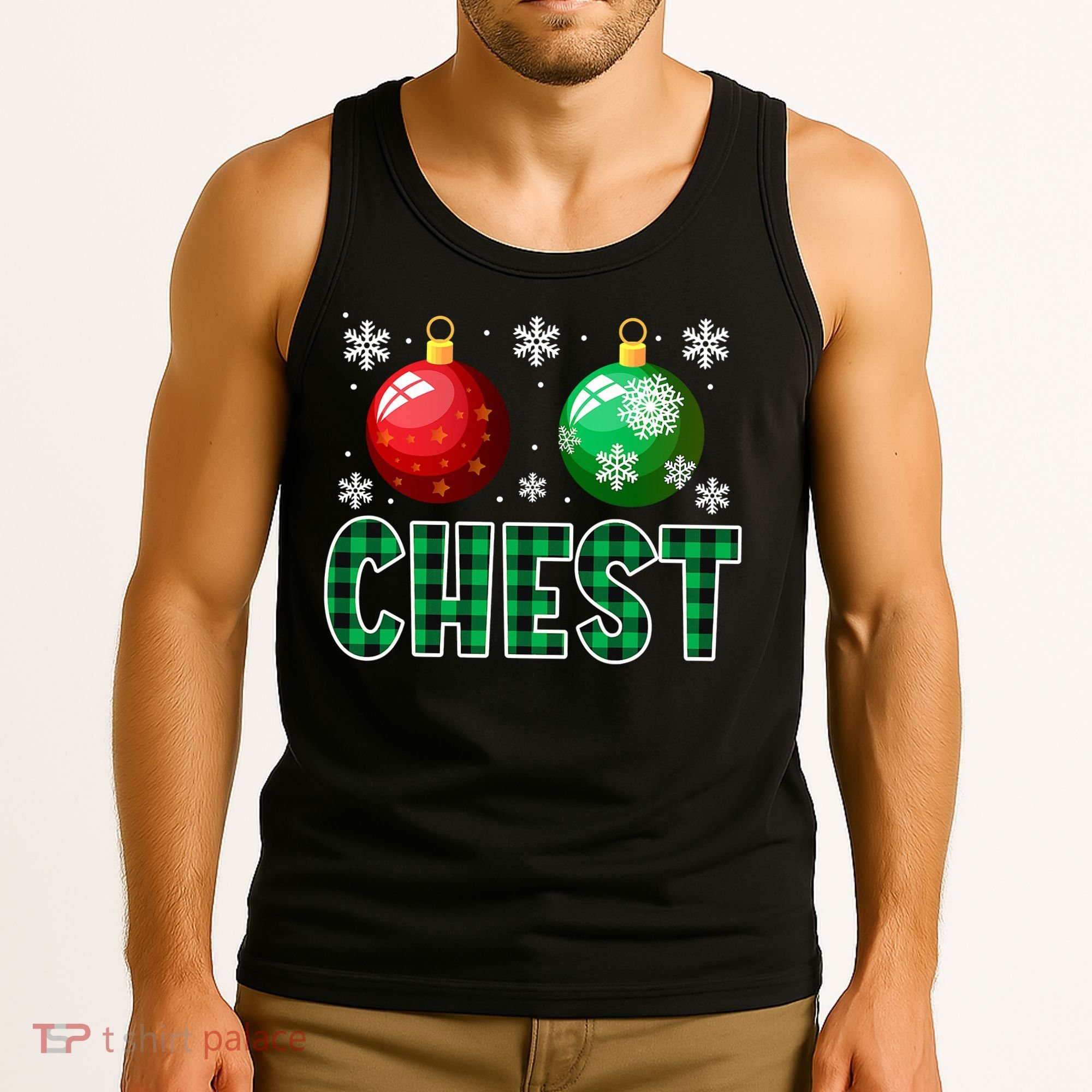 Chest Nuts Christmas Funny Couples Christmas Chestnuts Tank Top