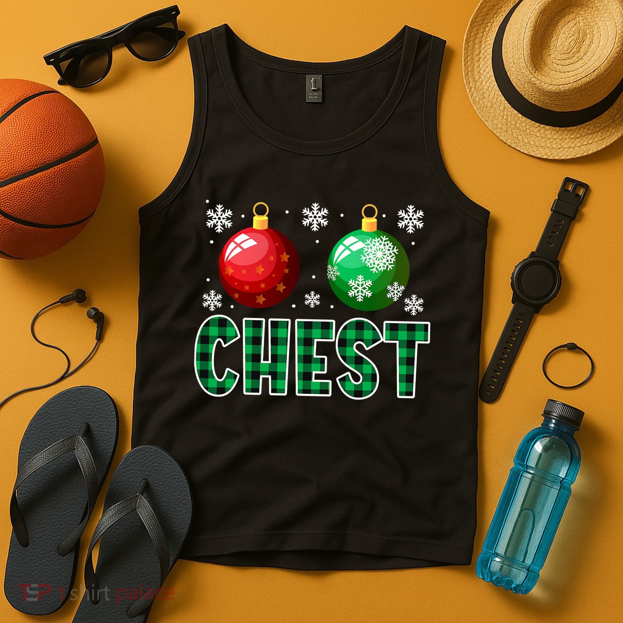 Chest Nuts Christmas Funny Couples Christmas Chestnuts Tank Top