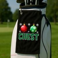 Chest Nuts Christmas Funny Couples Christmas Chestnuts Golf Towel thumb 2