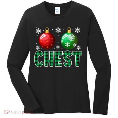Chest Nuts Christmas Funny Couples Christmas Chestnuts Women's Long Sleeve Shirt