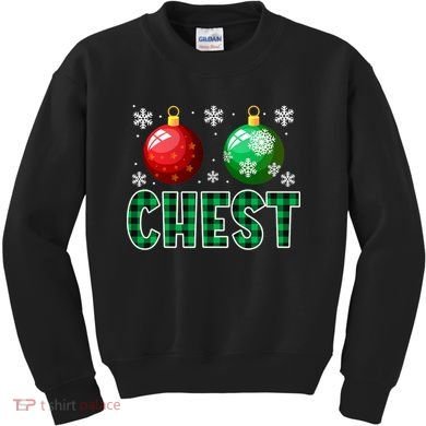 Chest Nuts Christmas Funny Couples Christmas Chestnuts Kids Sweatshirt