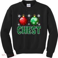 Chest Nuts Christmas Funny Couples Christmas Chestnuts Kids Sweatshirt thumb 0