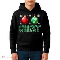 Chest Nuts Christmas Funny Couples Christmas Chestnuts Kids Hoodie thumb 4