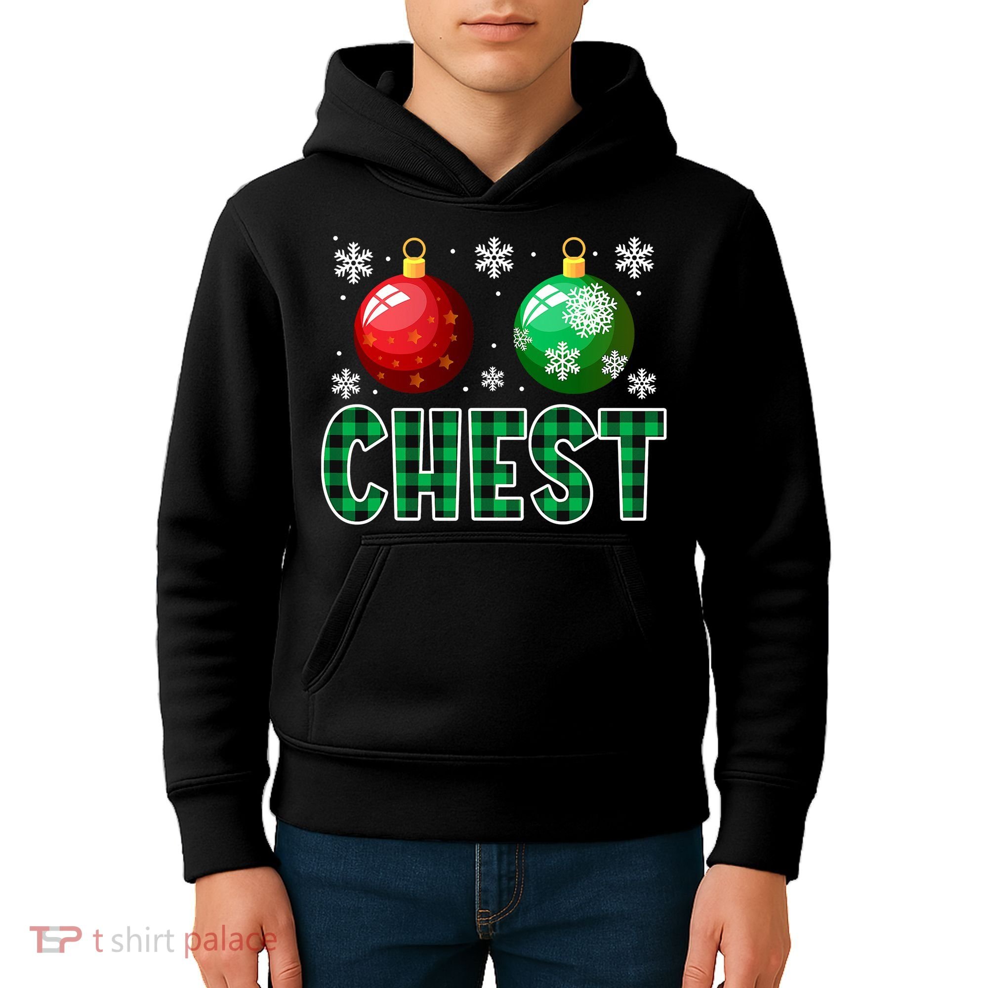 Chest Nuts Christmas Funny Couples Christmas Chestnuts Kids Hoodie