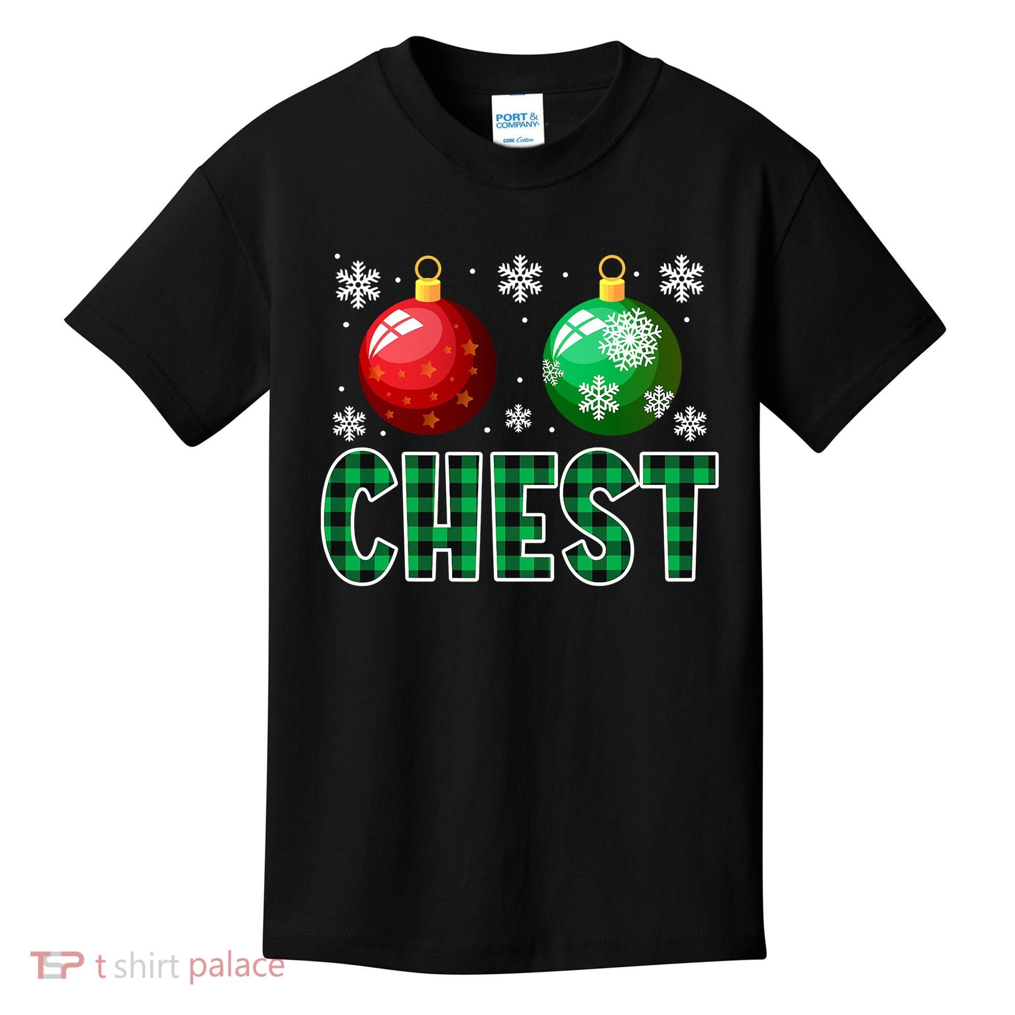 Chest Nuts Christmas Funny Couples Christmas Chestnuts Kids T-Shirt