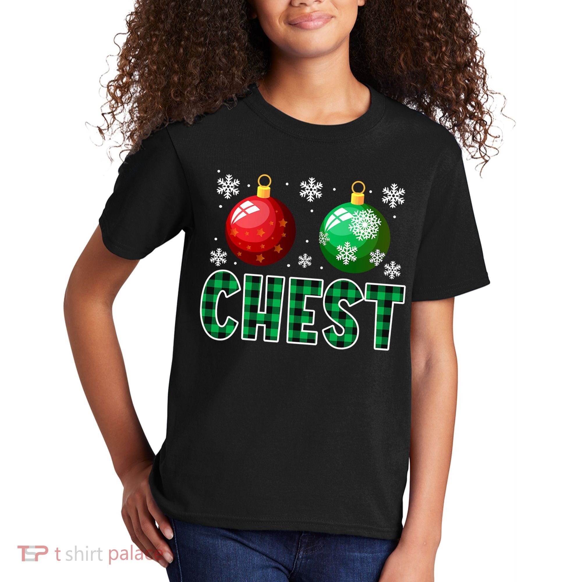 Chest Nuts Christmas Funny Couples Christmas Chestnuts Kids T-Shirt