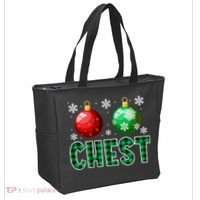 Chest Nuts Christmas Funny Couples Christmas Chestnuts Tote Bag thumb 2