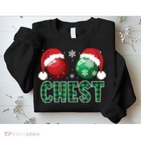 Chest Nuts Christmas Shirts Funny Matching Couple Chestnuts Sweatshirt thumb 2