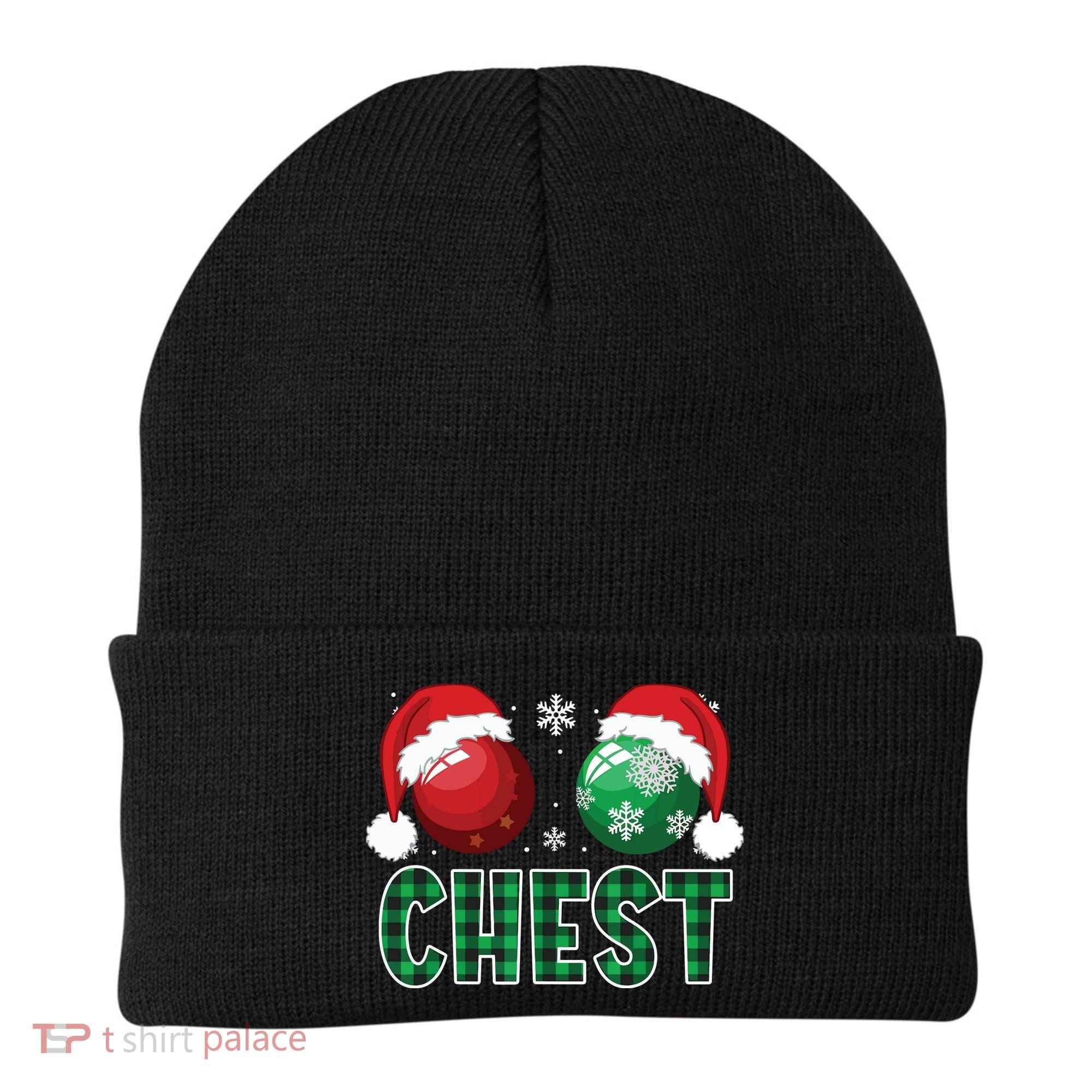 Chest Nuts Christmas Shirts Funny Matching Couple Chestnuts Beanie