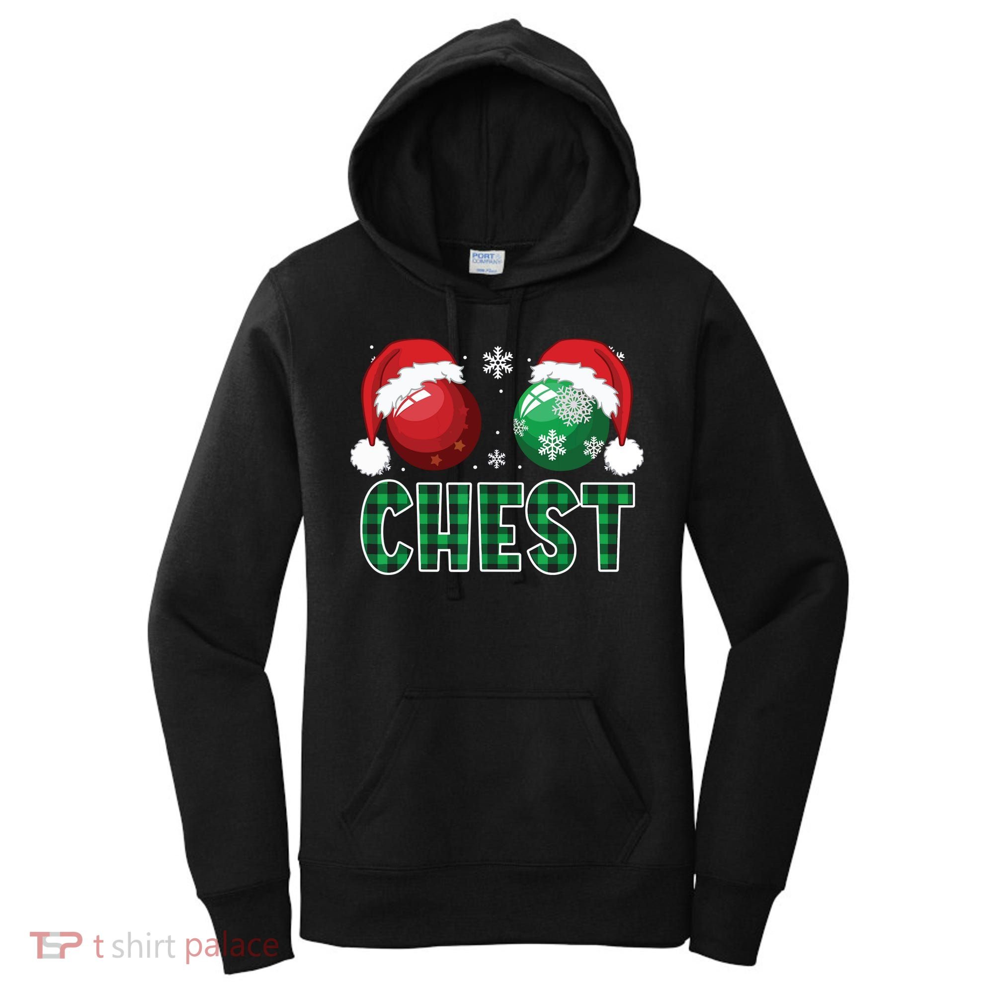 Chest Nuts Christmas Shirts Funny Matching Couple Chestnuts Women's Hoodie