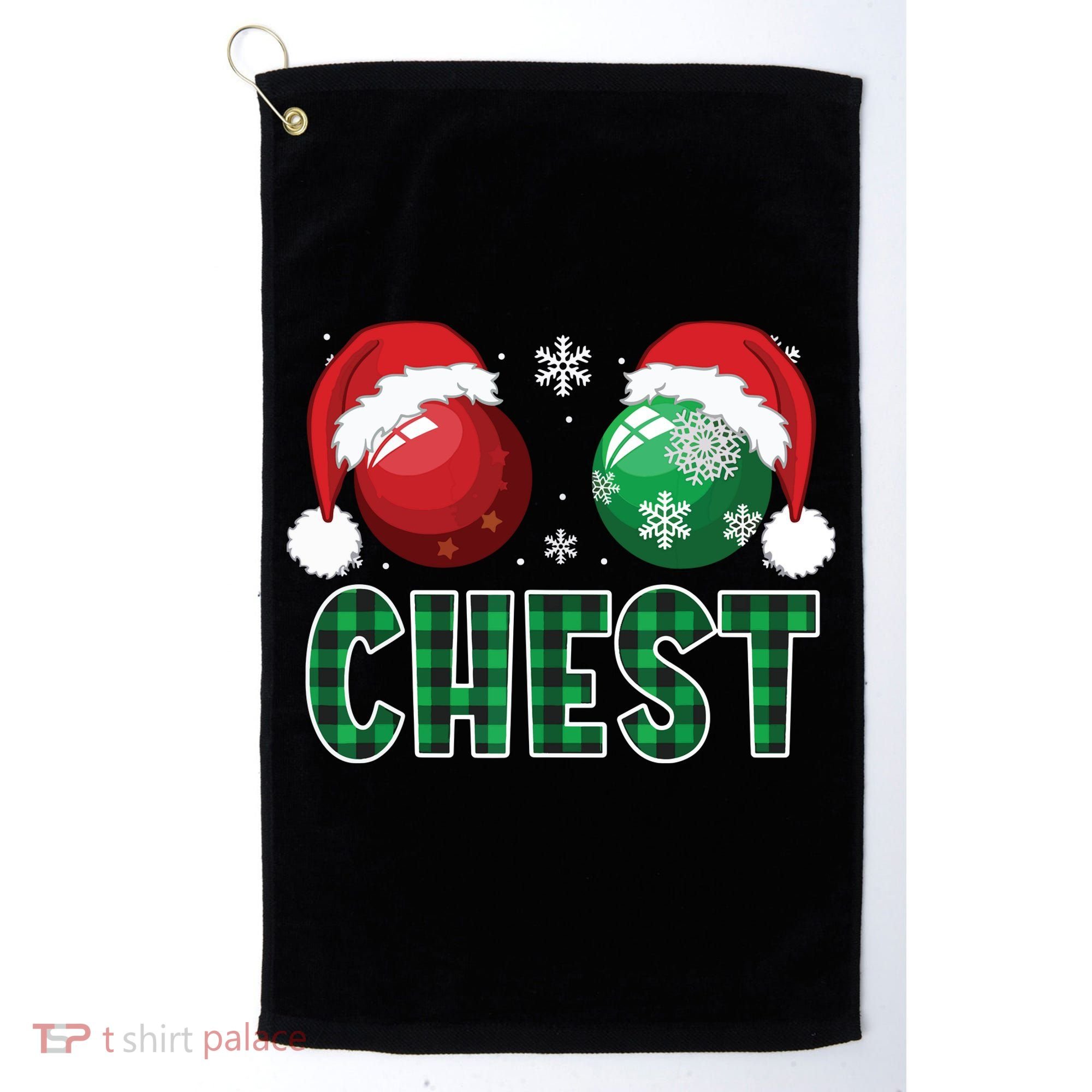 Chest Nuts Christmas Shirts Funny Matching Couple Chestnuts Golf Towel