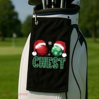 Chest Nuts Christmas Shirts Funny Matching Couple Chestnuts Golf Towel thumb 2