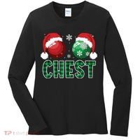 Chest Nuts Christmas Shirts Funny Matching Couple Chestnuts Women's Long Sleeve Shirt thumb 0