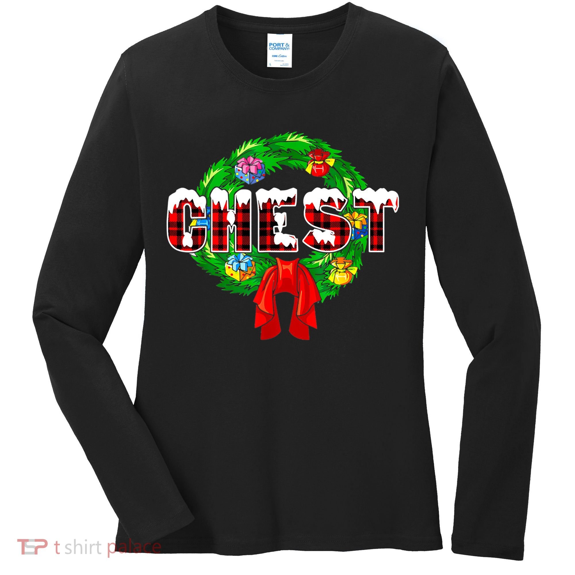Chest Nuts Christmas Matching Couple Chestnuts Women's Long Sleeve Shirt