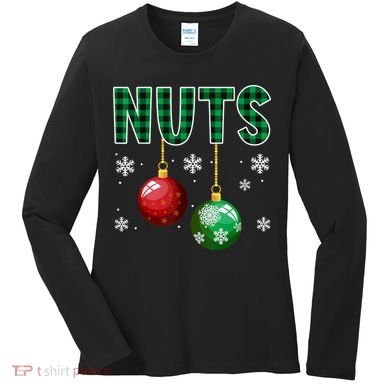 Chest Nuts Christmas  Matching Couple Chestnuts Women's Long Sleeve Shirt