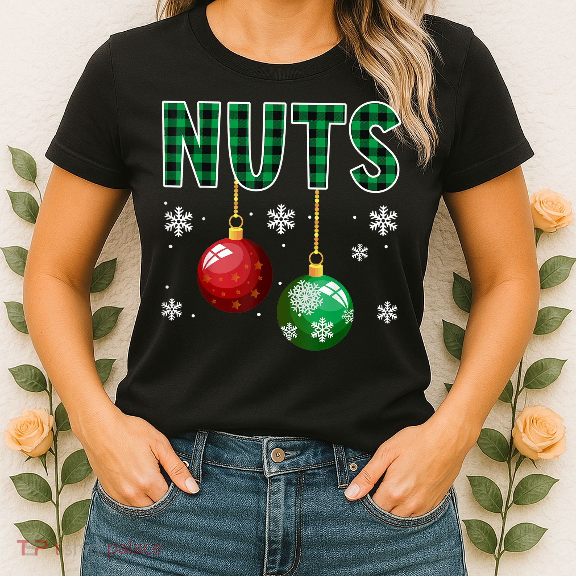 Chest Nuts Christmas  Matching Couple Chestnuts Women's T-Shirt