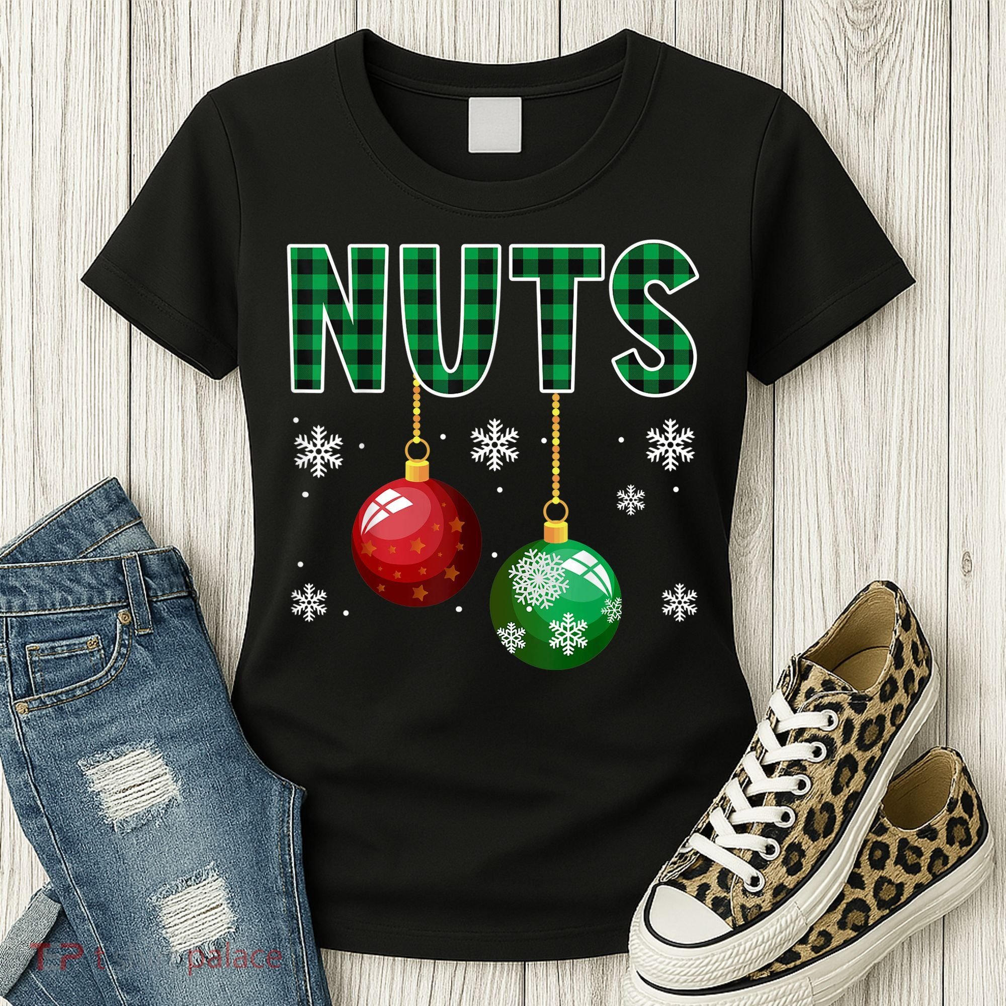 Chest Nuts Christmas  Matching Couple Chestnuts Women's T-Shirt