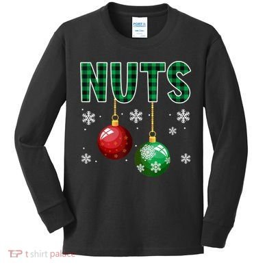 Chest Nuts Christmas  Matching Couple Chestnuts Kids Long Sleeve Shirt